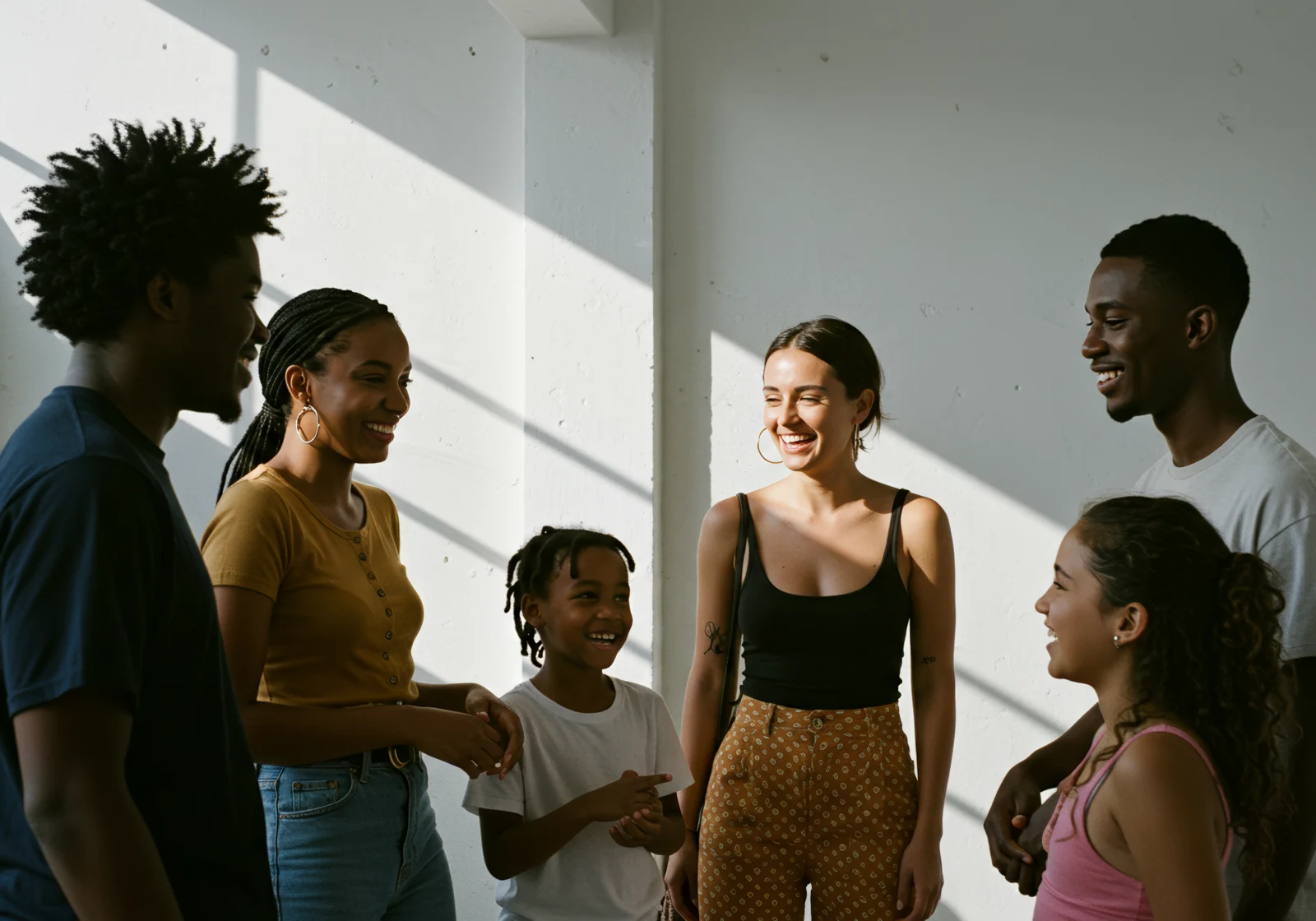 People laughing and connecting with one another