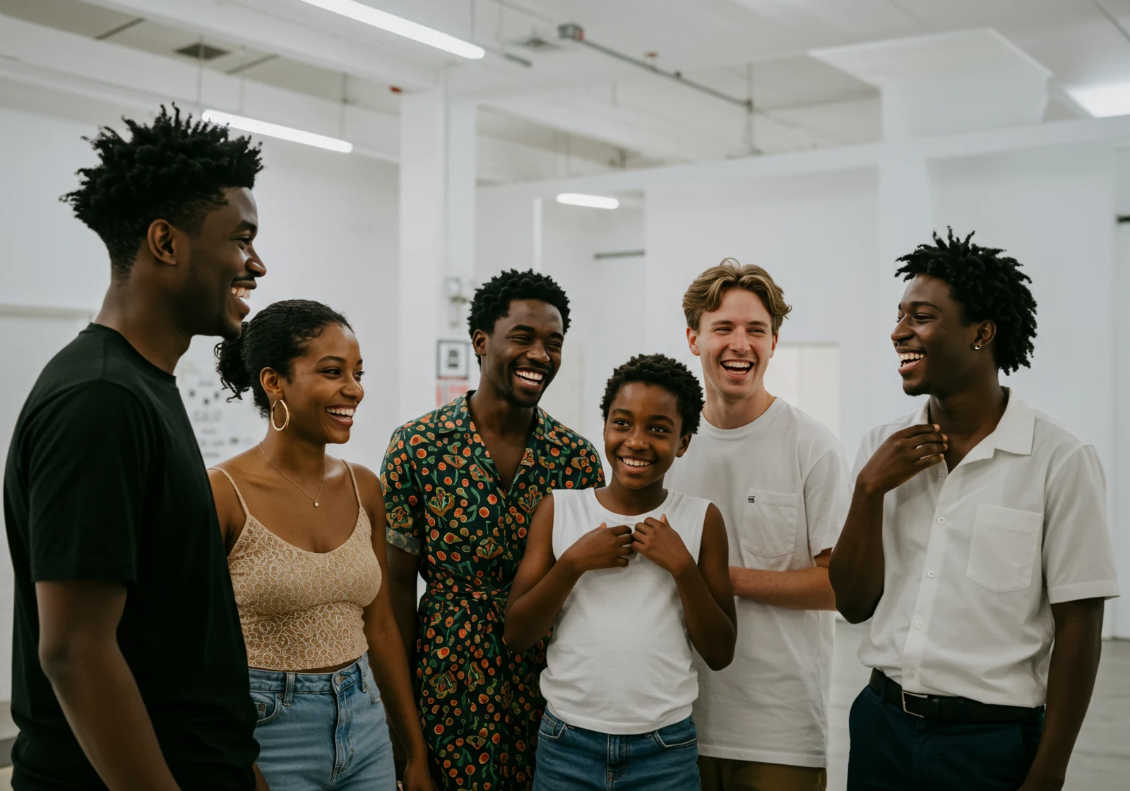 A group of young people smiling together